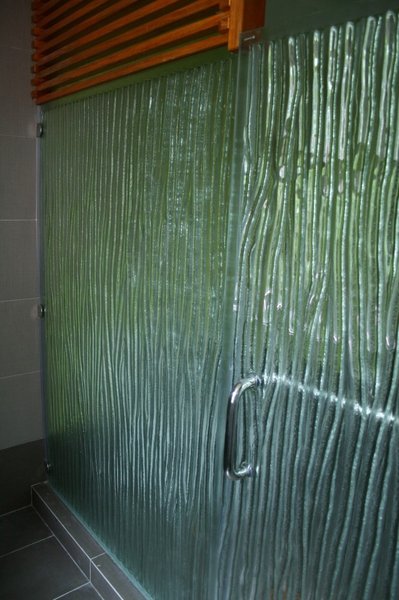 Shower Enclosure Textured Glass Wave Design Cavitetrail